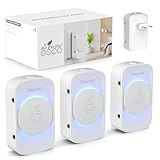 Luftreiniger, Air Purifier IonizerGenerator, Dayear Plug in Negativ Ionen Luftreiniger für Büro, Zimmer, Badezimmer, Rauch, Haustiere, Geruch,Geruch säubern/3 Led Licht Modi/3Pcs