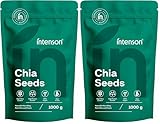 Intenson Chiasamen, 1000 g, Natürlich reich an Ballaststoffen und pflanzlichem Protein, Vegan, Glutenfrei, Ohne Zuckerzusatz, GMO-frei (Packung mit 2)