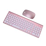 Holibanna Kabelloses Tastatur Set Drahtlose Verbindung Für Büro Teiliges Set Roségold Komfortables Tipperlebnis Kompakte Aufbewahrung PC Laptop