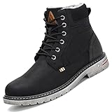 Mishansha Winterschuhe Damen Winterstiefel Herren Winter Boots Wasserdicht Gefüttert Wanderschuhe Schneestiefel Lakritz Gr.40