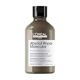 L'Oréal Professionnel Shampoo für strukturgeschädigtes Haar, Zur molekularen Tiefenreparatur, Mit Peptidbondern und 5 Aminosäuren, Serie Expert, Absolut Repair Molecular Shampoo, 300 ml