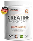 Creatin Monohydrat Pulver 1kg / 1000g reines Kreatin Monohydrat in mikronisierter Qualität - Creatine-Monohydrate optimal hochdosiert - Creatin-Pulver ohne Zusätze, 100% vegan - Vorrat für 292 Tage