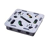Cat Scratch Puzzle Enrichment Box, Felt Enrichment Toy with Bell, Kitten Pet Entertainment Toy with 3 Balls, Unique Cats Felt Maze Toys, Stimulate Kittern Energy and Instincts (Gray,Square)