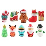 Lawnrden Fingerpuppen für Kleinkinder | 10 Weihnachts-Fingerpuppen, Cartoon-Weihnachten mit Weihnachtsmann, Elch, Schneemann, Weihnachtsbaum und mehr, Goodie-Bag-Füller, Partygeschenke für Kinder