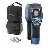 Bosch Professional Ortungsgerät D-tect 120 (4 x AA Batterien, max. Ortungstiefe für Kunststoffrohre/Holzunterkonstruktion/spannungsführende Leitungen/Eisenmetalle: 60/38/60/120/120 mm, Schutztasche)