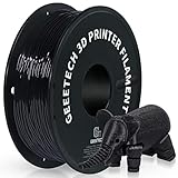 GEEETECH TPU Filament 1,75 mm +/- 0,02 mm für 3D Drucker, 1KG 1 Spool Schwarz