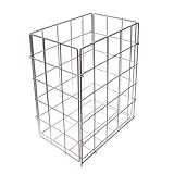 Sammelkorb Abfallkorb Metall weiss klein 28,5 x 19 x 35,5 cm, Drahtgeflecht, Drahtgestell