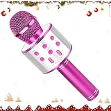 KEWUZY Drahtloses Bluetooth Mikrofon Karaoke, Mikrofon Kinder, Spielzeug Kinder, 5 in 1 KTV Karaoke Maschine Ab 3 4 5 6 7 8 9 10 11 12 Kind Geburtstag Geschenke