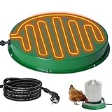 Plutohiker Heizplatte für Geflügeltränke,Metall Heizung für Hühnertränke,Tränkenheizung mit Thermostat,Ø 31 cm Tränkenwärmer, 220V 50W 1 Stück