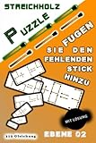 STREICHHOLZ PUZZLE mit Lösung Fügen Sie den fehlenden Stick hinzu: Ebene 02