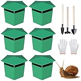 BNGXR Schneckenfallen, 6er-Set Bio Schneckenfallen ohne Chemie und Gift, Schneckenabwehr mit Grabwerkzeug und Handschuhen Schützt Pflanzen, Um Besser Zu Werden