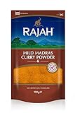Rajah Mild Madras Currypulver – Aromatische Gewürzmischung mit milder Schärfe – 1 x 100 g