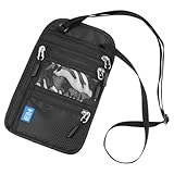 Brustbeutel mit RFID Schutz, Anti-Diebstahl Brusttasche Herren, Wasserdicht Reisegeldbeutel, Verstellbarem Unisex Sicherheitstasche Reise für Passport Karten Smartphone Geld