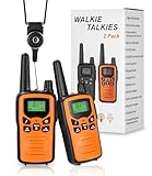 2 Pack Walkie Talkie für Erwachsene,Kinder Funkgeräte,Walkie Talkie Aufladbar für Erwachsene Kinder Funkgeräte,Große Reichweite 5-8km Walki Talki,VOX Taschenlampe für Freien, Camping,Wandern