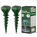 MEKEET 2er Pack Maulwurf Vertreiber Testsieger, WüHlmaus Vertreiben, Maulwurfschreck, Gegen Wühlmäuse & Maulwurf Im Garten, Wasserdicht Ip65