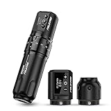 Dragonhawk Fold Pro Wireless Tattoo Maschine Pen Battery Tattoo Pen Rotary Pen Maschine with 2pcs Batteries Adjust Stroke Length 2.4 to 4.2mm (WQP-031)