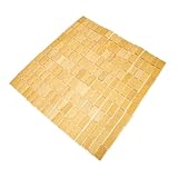 DIYEAH Bambusmatte rutschfest Natürliche Bambusblock webstruktur Anti rutsch Fußpad für Bad Sauna Flur Umweltfreundliche mit Anti rutsch unterlage