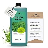 Flora Boost Rasendünger Flora Boost 500ml I Für 250m² Rasenfläche I Starterdünger für alle Rasen Sorten geeignet I Flüssigdünger für grünen Rasen I 100% natürlicher Pflanzendünger