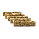 DOGBOSS 100% Natur Kauriegel, Hundeleckerli, gesunder Hundesnack, Rinderhaut mit Pansen, 5 Stück 12 cm