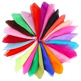 LWMTT 24 Stück Jongliertücher Bunte Tücher Baby 60 x 60 cm Chiffontücher Seidentücher Baby Square Jongliertücher für Tanzen, Jonglieren, Sensorisches, Tanztücher, Kindershow