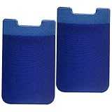 TOYZFRIENDY 2 Stück Handy Kartenhalter Klebrige Brieftaschenhülle für Smartphone Kreditkartenetui für Rückseite Robustes Design für Sicheren Halt Blau Flexibel und Langlebig