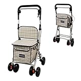 Mobiclinic®, Einkaufstrolley rollator, Gehwagen mit großer einkaufstasche und sitz, 21l, Faltbar leicht, Einkaufswagen, Doppeltes bremssystem, Gehhilfe, Aus stahl, Stabil