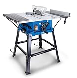 Scheppach Tischkreissäge HS110 | 230V 2000W | Schnitthöhe 87mm | Sägeblatt Ø 254mm | inkl. Tischverbreiterungen und Untergestell | Tischgröße mit Verbreiterung 630 x 930 mm | Tischhöhe 870mm