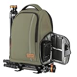 TARION Kamerarucksack Spiegelreflex Fotorucksack Wasserdicht | Leicht und Kompakt | Klein DSLR Rucksack mit 15“ Laptopfach und Regenhaube(Grün)