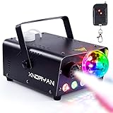 Nebelmaschine, Xndryan Nebelmaschine Klein Rauchmaschine mit Fernbedienung, Nebel Maschine Party Nebelmaschine mit LED Licht, Perfekt für Hochzeiten, Weihnachten, Halloween und Bühnenshows