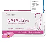 SanaExpert® Natalis Pre – Folsäure, Quatrefolic®, Eisen und 21 weitere Inhaltsstoffe für Kinderwunsch und Frühschwangerschaft – 100% vegan, 30 Kapseln