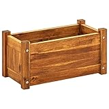 ShCuShan Garten-Hochbeet Akazienholz 50x25x25 cm Hochbeete FüR Garten Pflanzbeet Hochbeete Pflanzkasten Hochbeet Balkon