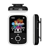 Bluetooth Sport MP3 Player mit Kopfhörer, 128GB Erweiterbarer Speicher (16 GB intern), USB-C MP3-Player Blue-Tooth 5.0 und Laufclip | Majority