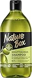 Nature Box Shampoo Kräftigung (385 ml), Shampoo für lange Haare mit Oliven-Öl schützt vor Haarbruch und verleiht gepflegtes Haar, Flasche aus 100 % recyceltem Social Plastic