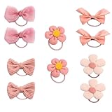 10 Stück Haarschmuck Kinder, Mädchen Haarschmuck, Haarschmuck Mädchen, Mädchen Haargummi, Haarschmuck Kinder Mädchen, Haargummi mit Schleife
