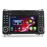 Erisin Qualcomm Android 14 4GB+64GB 8-Kern Autoradio Bluetooth GPS Navi für Mercedes-Benz A/B Klasse W169 W245 Sprinter Viano VW Crafter 7' Touch Screen CarPlay Android Auto DAB+ WiFi 4G DSP Canbus