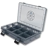 LMAB Angelbox Tackle Box Standard, 3 Größen, Köderbox Angeln, Tacklebox, Angelboxen für Zubehör, Kleinteilebox Angeln, Aufbewahrungsbox Angeln (S - 20,5 x 14 x 4 cm)