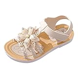 Sandalen Mädchen 26 - Sandaletten Freizeitsandalen Weichen Sohle Rutschfest Strandsandalen Flache Sandalen Kinder Schuhe Sommerschuhe Prinzessin Schuhe Blume Sommer Outdoorsandalen