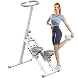 Tvdugim DSJ001 Klettermaschine, Treppensteiger für Heim-Fitnessübungen, zusammenklappbar, vertikale Klettermaschine für Ganzkörpertraining, 136 kg Tragkraft, Weiß