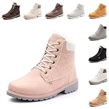 Hitmars Winterschuhe Herren Damen Winterstiefel Warm Gefüttert Winter Schuhe Boots Schneestiefel 8 Rosa EU 38