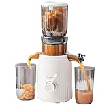 Zentrifugal -Stromsuit, 250W vollautomatischer Kleiner Haushalt Frischsaft, 104 mm großer Durchmesser und Safttrennung, 98% Reine Saftrate, leicht zu reinigen, für Zitrusfrüchte, Orange, Obst, Obst