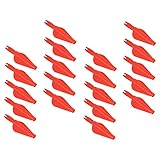 ARTSEWPLY 20Stücke Pfeilschwanz Kunststoff Fletching für Bogenschießen Einzigartiges Design für Optimale Bogensehnen Haftung und Tragbar