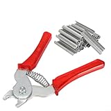 Drahtbefestigungszange und 600-teiliges M-Ring-Set für Gitterkäfig- und Vogelkäfig-Montage mit Stahlkonstruktion