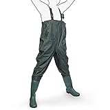 MS-Point Wathose Anglerhose Watstiefel Watt Fisch Teich Gummi PVC Nylon Gr. 42