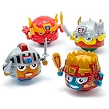 Battle Ballz: Collectors Pack - 4 Warriors (Volcanon, Solar, Ice-Berg, Scorch), Waffenbewegungs-Spielzeugfiguren, Rolling Ball Figuren, Kinder ab 5 Jahren