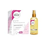 Veet Haarentferungs-Set fürs Gesicht mit Enthaarungscreme (100ml) & Kaltwachsstreifen (20 Stück)
