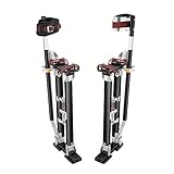 VEVOR Aluminiumstelzen Deckenbau 24''-40'' Höhenverstellbar Arbeitsstelzen Trockenbau 103kg Belastbarkeit Malerstelzen 27-29cm Fußgröße Schwarz Malerarbeit Heimdekoration Baumschnitt Elektroarbeit