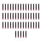 50-teilige Füllfederhalter-Tintenpatronen Rote Tintennachfüllpatrone mit einem Bohrungsdurchmesser von 3,4 mm für Schreibwaren für Büroschüler