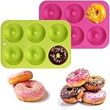 2 Stück Donuts Backform, Donut Formen Für Donut Backen, Silikon Donut Backform Antihaft Donut Backblech Für Kuchen Bagels Muffins