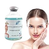 Elitzia Hautpflege Sauerstoff Gesichtsmaschine Essenz Glycyl-L-Histidyl-L-Lysin Nährstofflösung 50ML Blau Spa Feuchtigkeitspflege Reduziert Fältchen für trockene Haut und Heimanwendung