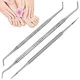 Eckenheber,Fusspflege Set,Eingewachsene Zehennägel Set,3-er Set Eckenheber Und Nagelfeile,Eckenheber Fußpflege,Eingewachsene Zehennägel Werkzeug,Fußnagelfeile,Fußnägel Set,Ecknagelfeile,Eckenfeile